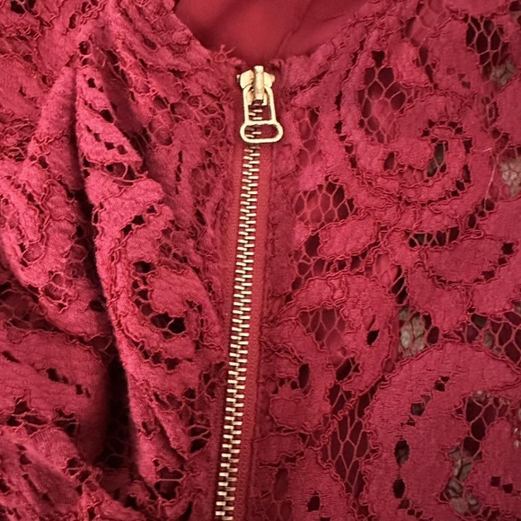 Adrianna Papell Red Lace Pencil Sleevless Dress medium (med) size 10 - Picture 5 of 8